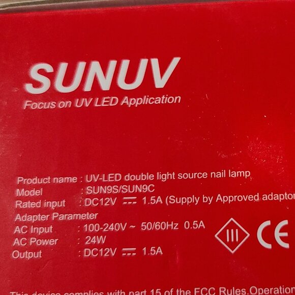 SUNVU  SUNSHINE  NAILS -2 - 1 LED/UV LAMP - SUN9C- 24 W POWER -GEL CURING (PINK) - Picture 11 of 15